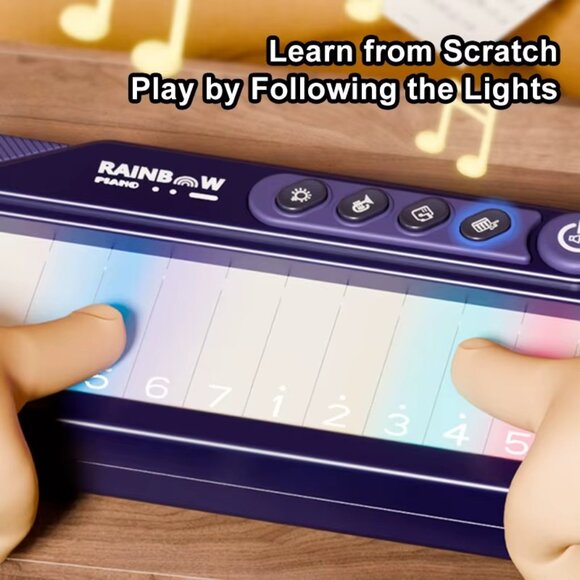 Baby Piano Toy Music & Sound Light Up Musical Toys for Toddlers 1-3, Early Learn - Picture 9 of 13